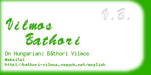 vilmos bathori business card